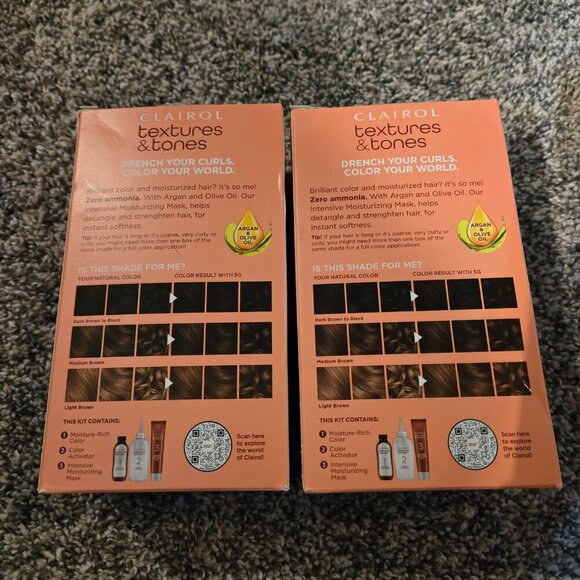 New Lot of 2 Clairol Textures and Tones Hair Dye 5G Caramel Brown - Picture 2 of 2